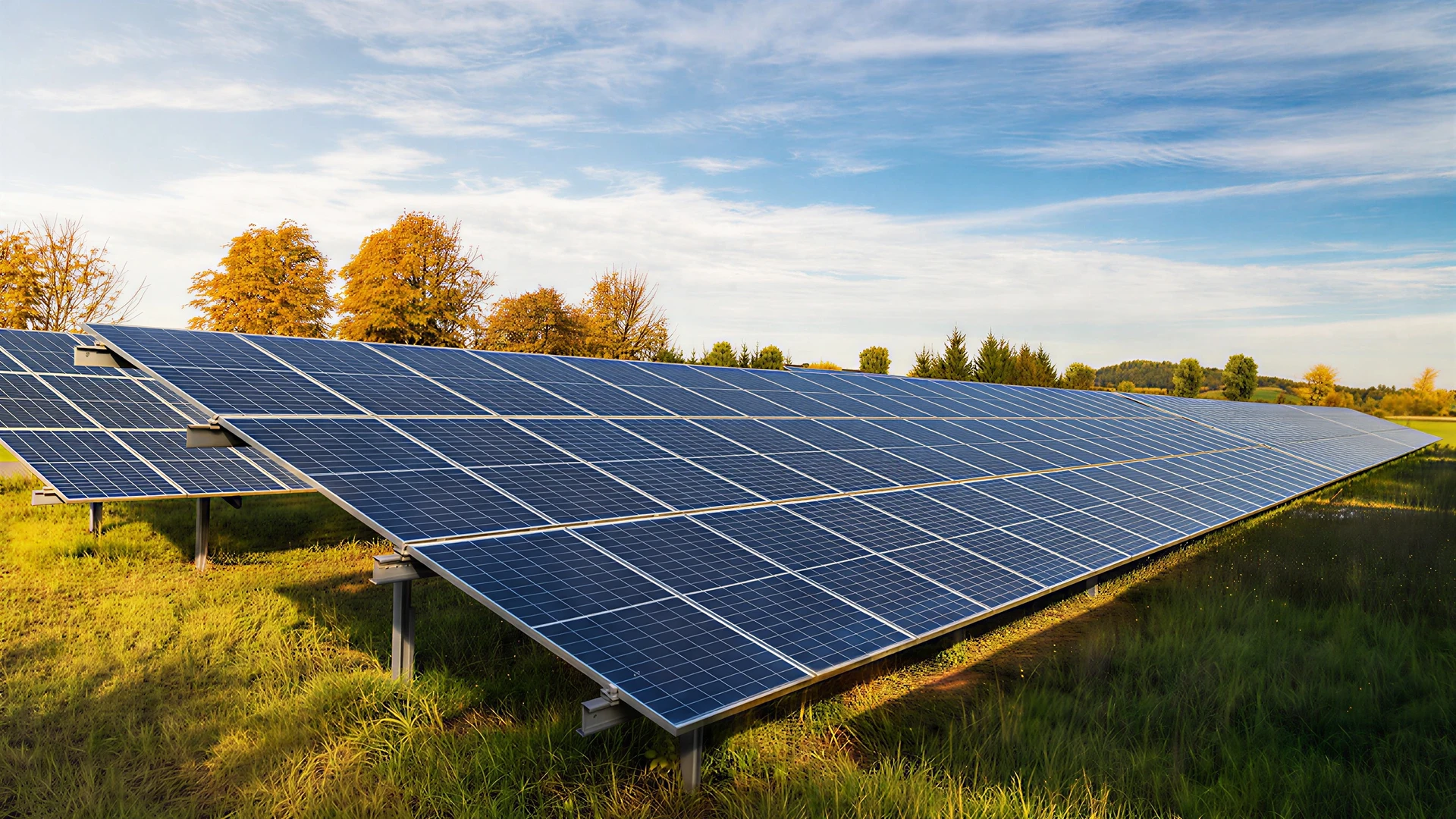 Scène extérieure montrant une installation de panneaux solaires photovoltaïques sur toiture de tuiles en terre cuite